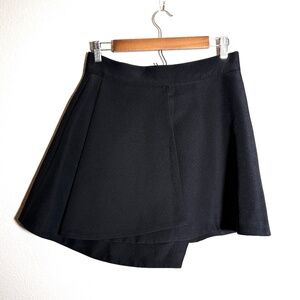 C/MEO (Cameo) Collective Faux Wrap Black Mini Skirt SIZE L